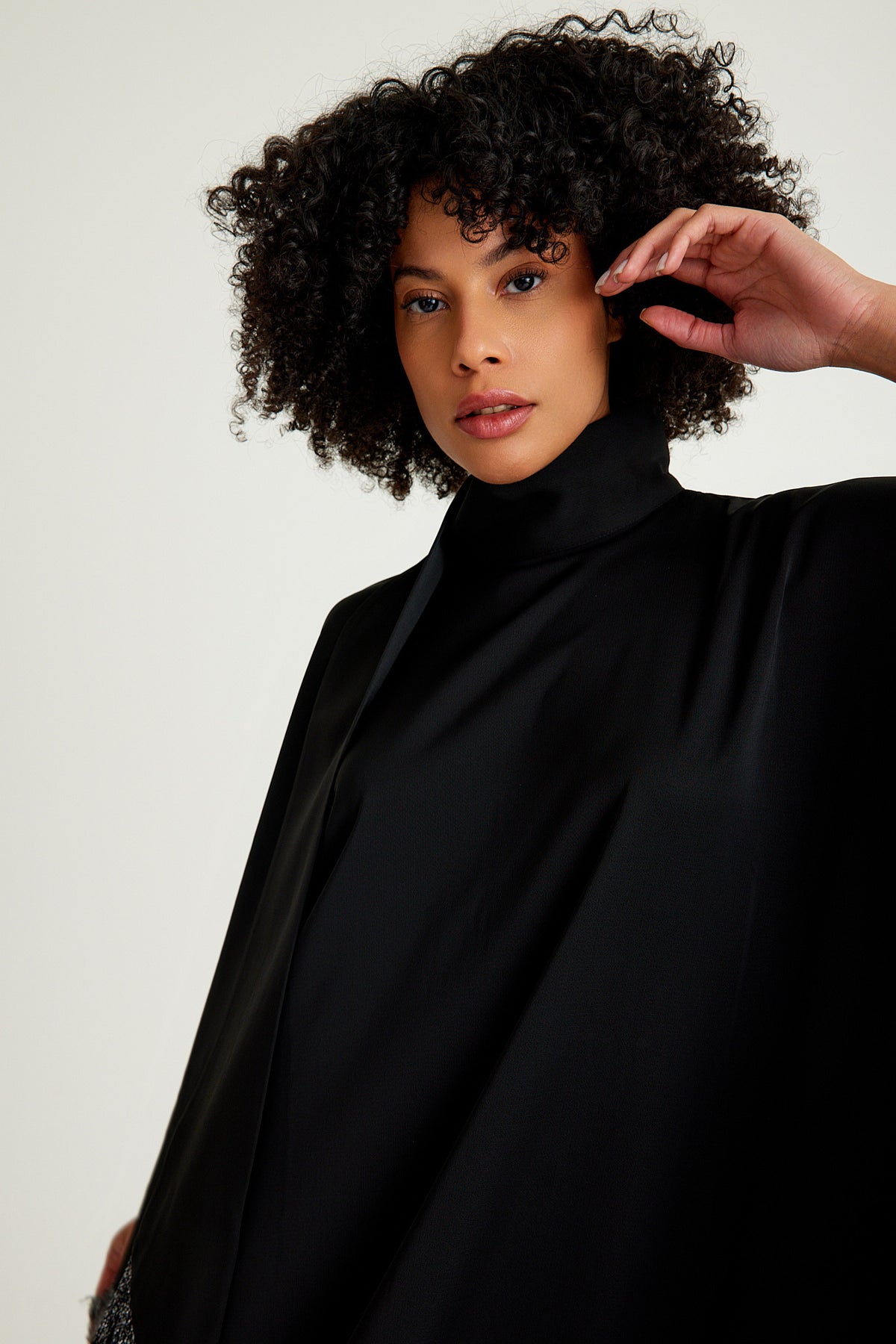 Black silver fringed kaftan dress - sonafey