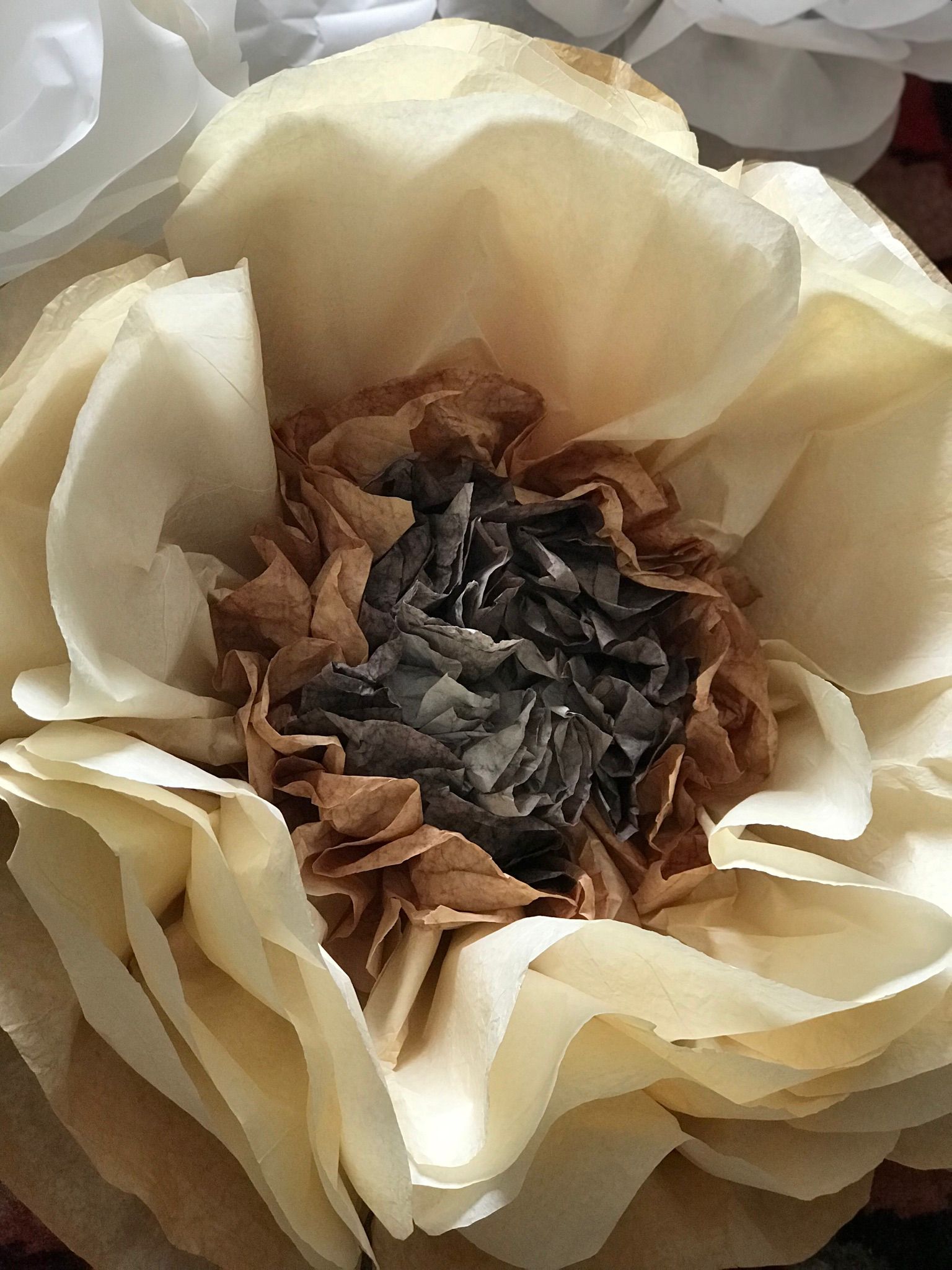 Dove Hand-Dyed Giant Tissue Paper Flower Backdrop Decoration - sonafey